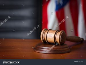 gavel on desk